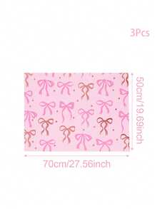 1/3/6 Rolls Pink Wrapping Paper, Cute Bow Design Gift Wrap, Double-Sided Plaid Pattern Suitable For Baby Shower, Birthday, Wedding - Multicolor - View 11