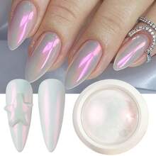 6pcs Nail Art Glitter Set, Includes Aurora And Laser Powder, Holographic And Rainbow Micro Glitters For Achieving Effect On Nails - Multicolor - View 7