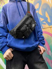 1pc Casual Outdoor Hiking Waist Bag, Lightweight Chest Pack, Unisex Mountaineering Gear Crossbody Shoulder Bag - Multicolor - View 7