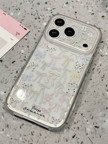 Ốp lưng điện thoại trong suốt kiểu Y2K dễ thương với họa tiết chấm bi và nơ nhiều màu sắc cho iPhone 17ProMax 17Pro 17 16ProMax 15 14 Plus 13 12 11 Pro Max 17Air, bảo vệ ống kính camera đáng yêu, chất liệu TPU mềm mại. - nơ đầy màu sắc - Xem 5