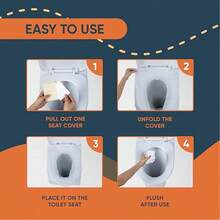 60pcs/Pack Disposable Toilet Seat Covers, Thick Waterproof Reusable, Travel Toilet Paper Covers For Public Restrooms, Camping, Flights - 10 Tablets - View 10