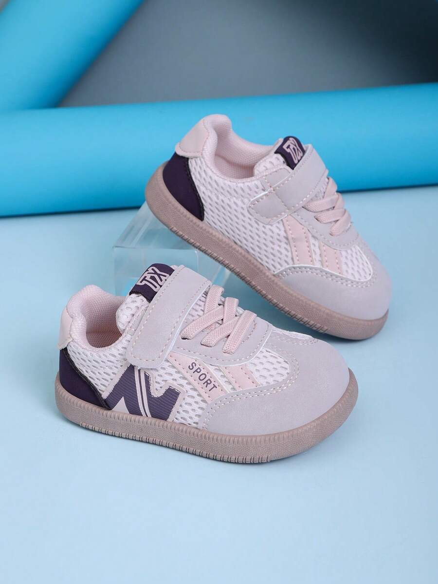 新款百搭运动鞋，时尚休闲鞋，舒适柔软透气婴儿鞋，幼儿鞋 - 粉色 - 查看 1