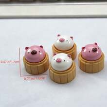 1pc Cute Personality Small Pig-Shaped Keycaps That Can Be Magnetically Attached And Detached For Separate Use. The Keycaps Feature A Cross-Shaped Shaft And Are Made Of Resin. The Keyboard Has A Single Keycap. - View 9