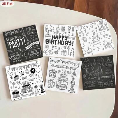 Dessous de verre en bois de haute qualité pour fête d'anniversaire, avec des éléments mignons de lapin et de gâteau d'anniversaire, 6 motifs de guérison macaron, texture du grain de bois chaud, bords lisses n'endommageront pas les tables. Conçu pour les fêtes d'anniversaire des enfants et les rassemblements familiaux, pratique et décoratif, un compagnon réconfortant pour les joyeux anniversaires des enfants.