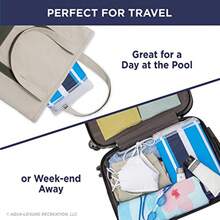 Aqua 4-in-1 Original Monterey Hammock XL Pool Float and Hammock - Multi-Purpose Inflatable Pool Floats for Adults - Patented Thick Non-Stick PVC Material Navy/White Stripe - Hamaca XL azul marinoblanco a rayas - Ver 5