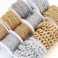 5米/卷铝合金多尺寸链条，轻巧，耐腐蚀，适用于手链、项链、耳环DIY珠宝制作 - 鋁鏈條 - 查看 12