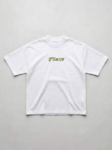 男士新款时尚嘻哈字母印花T恤 - 白色 - 查看 2