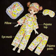 Bộ 6 món đồ ngủ cho búp bê BJD 30cm, quần áo mặc nhà cho búp bê, trang phục nhập vai cho búp bê Boneka, thích hợp làm quà tặng ngày lễ, sinh nhật, tựu trường, tốt nghiệp. - Nhiều màu - Xem 11