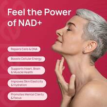 NAD+ Complex Supplement Capsules | β-NAD+, Resveratrol, CoQ10, Collagen & Hyaluronic Acid Blend | Women's Dietary Supplement | 90 Capsules - 1 Bottle - 查看 6