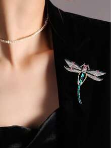 1 件复古蓝水晶蜻蜓昆虫胸针，适用于女士秋冬服装、夹克、围巾、鞋子、包包，可作为送给母亲或朋友的礼物 - 彩色 - 查看 14