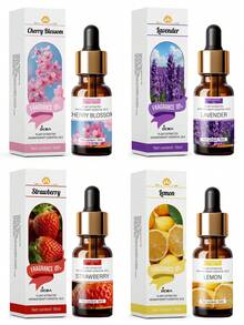 10ml 1件/4件/6件/12件 芳香療法精油 瑜伽植物精油 適用於加濕器擴香機 水果花香香氛油 客廳與浴室除臭 情人節情人節用品 婚禮用品 閨蜜禮物 - 均碼 - 查看 22