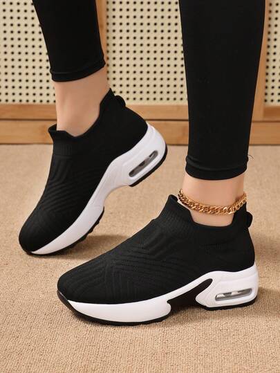 2026 Spring New Women's Mesh Breathable Shock Absorbing Thick Sole Casual Travel Sneakers