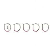 5pcs Women Men Fake Piercing Nose Ring Stainless Steel Lip Rring Fashion Punk Jewelry Clip Septum Nose Ring - Nose Ring - View 11