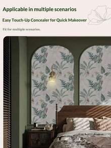 1 tấm giấy dán tường hình lá cọ nhiệt đới kích thước 118" x 17", có thể bóc dán, giấy dán tường lá xanh khổ lớn, chống thấm nước và chống ẩm, dùng dán tủ. - 1PC - Xem 7