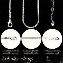 DIY Snake Bone Basic Bracelet, Minimalist Adjustable Accessory, Unisex European And American Fashion Wristband - A - View 8