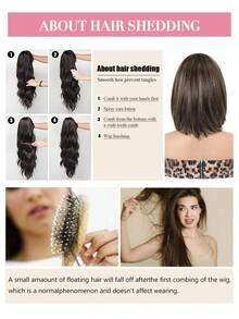 12 Inch Short Straight Brown Highlight Wig For Women, White Highlight With Dark Roots, Suitable For Daily Wear And Cosplay, High Temperature Fiber Material - Brown Highlight - View 11
