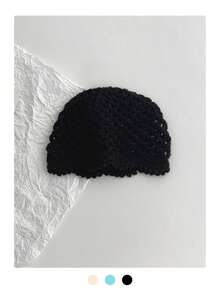 Hand-Knitted Floral Hollow-Out Beanie, Women's Lightweight Breathable Crochet Slouchy Boho Beanie Hat, Spring/Summer Thin Versatile Knitted Cap - Multicolor - View 18