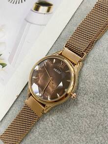 Kezzi 时尚休闲奢华百搭女士手表 - 玫瑰金 - 查看 3