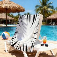 酷炫黑白漫画速干沙滩巾，夏季旅行度假必备，超细纤维沙滩露营巾，度假必备沙滩装备，超强吸水柔软毛巾，完美适用于夏季旅行，沙滩必备，露营装备，度假必备，时尚动漫动作图案毛巾，是海滩、露营旅行和夏季探险的理想之选，轻便速干超细纤维毛巾，优质夏季旅行配件 - 黑白 - 查看 9