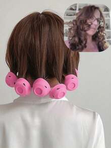 10/20件装蘑菇形和钟形无损睡眠造型工具，DIY无害卷发工具，时尚卷发器 - 常規 - 查看 1