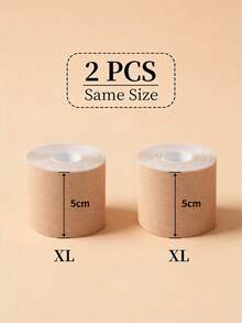 2 piezas/10 piezas Cinta invisible sin costuras para levantar el busto, cinta adhesiva para cubrir los pezones resistente al agua y al sudor, con piel amigable, adecuada para vestidos sin espalda, sin tirantes, bodas, fiestas y uso diario - Albaricoque - Ver 3