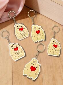 Bộ 1/3/5 móc khóa hình gấu gia đình cá nhân hóa, móc khóa tùy chỉnh, móc khóa dễ thương có thể tùy chỉnh với 2-6 tên, món quà hoàn hảo cho Ngày Gia đình, thể hiện sự ấm áp và tình cảm, Ngày Valentine, Ngày của Mẹ. - Nhiều màu 6 - Xem 10