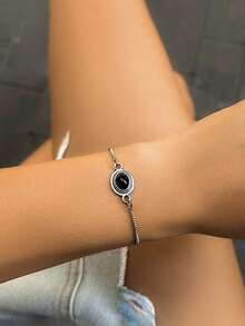 1 件复古西部几何绿松石镶嵌手链，波西米亚时尚珠宝礼品 - 圓形 - 查看 2