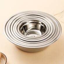 304 Stainless Steel Bowl With Cute Cartoon Pattern,Large Capacity Round Noodle Bowl,Reusable Fruit Salad Food Container,Stackable Tableware,Suitable For Home Kitchen Dining - Multicolor - View 11