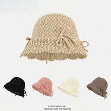 2026新款可折叠蝴蝶结渔夫帽，UPF50+防紫外线宽檐遮阳帽，适合海滩、露营、婚礼等场合拍照，是母亲节和生日的完美礼物。 - 多色 - 查看 8