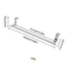 现货不锈钢毛巾架，免钻孔毛巾杆，单杆浴室毛巾架，橱柜收纳架 - 原色大號36.8cm - 查看 2