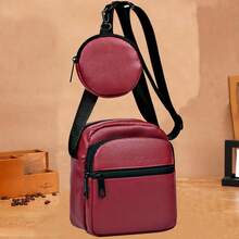 2pcs/Set Men's Mini Crossbody Bag And Coin Purse, Waterproof Adjustable Shoulder Strap, Travel Essential, Summer Accessory, Student Supplies, Graduation Gift - Multicolor - View 5