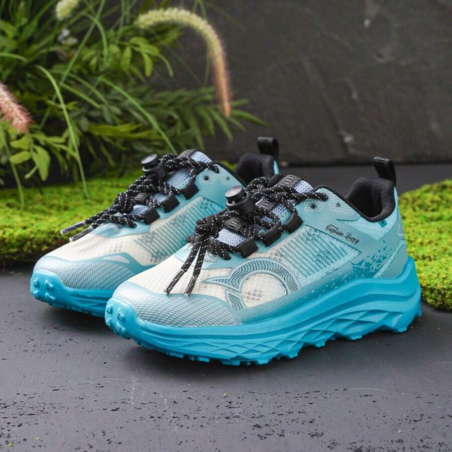 Women's Fashion Sports Mesh Lace-Up Platform Sneakers, Suitable For Summer Vacation, Summer Sports Shoes, Casual Shoes, Back-To-School Shoes, College Student Shoes, Spring Women's Shoes, Easter Sports Shoes, Christmas Back-To-School Non-Slip And Wear-Resistant Casual Campus Style Sneakers (Runs One Size Smaller) - Moonlight - View 1