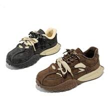 Zapatos de mujer con cordones y de caña baja para la primavera de 2026 (altura del tacón inferior a 10) - Color camello - Ver 5