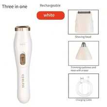 1pc Multifunctional Shaver, 3-In-1 Women's Shaver, USB Rechargeable, Home Underarm Epilator, Women's Eyebrow & Nose Hair Trimmer - Multicolor - View 7