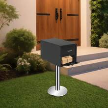 Lockable Mail Box Metal Parcel Drop Box For House Outside Post Mount Mailbox Heavy Duty - Parcel Drop Box - View 3