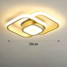 Modern Gold LED Ceiling Light With Three Lighting Modes, Suitable For Living Rooms, Bedrooms And Hallways - 金色 - 查看 10