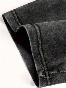 Men's Vintage Cotton Lightweight Breathable Casual Sports Washed Minimalist Short Sleeve-Shirt P4AA - 黑色 - 查看 3