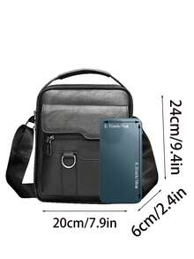 Unisex Vintage Fashion Casual Business Handbag With Detachable Shoulder Strap - Multicolor - View 2