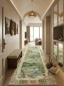 1pc Rug/Carpet/Area Rug/Bath Mat/Bath Rug/Door Mat/Runner/Runner Rug, American Classic Oil Painting Art - Other Natural Farmhouse Country Style - Hallway Runner Carpet, Bathroom, Kitchen, Entrance, Doorway, Corridor, Bedside, Living Room, Bedroom, Etc. + All-Season Soft Washable Rug, Home Decor - Multicolor - View 2