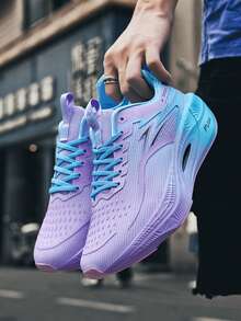 1 Pair Marathon Champion Training Sneakers, Unisex Breathable Running Shoes For Men - Lan Zi - View 5