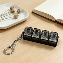 1pc Mechanical Keyboard Style Keychain With 4 Buttons, Suitable For Decorating Backpacks, Wallets And Various Bags. It Can Also Be Used As A Decorative Hanging Accessory For Cars, Homes And Other Occasions. - Multicolor - View 7