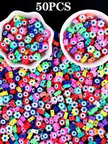 50/100Pcs Polymer Clay Beads, Ball Flower Animal Polymer Clay Beads For Jewelry Making, DIY Bracelet Necklace Earrings Jewelry Making Supplies Accessories - Acrylic Beads - View 11