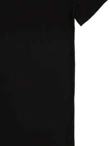 de algodón para hombre, con estampado equilibrado y diseño de letras bilingü- Transpirable, de corte holgado, para actividades al aire libre y uso diario cómodo, 180g% algodón. - Negro - Ver 3