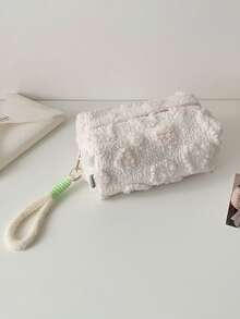 1pc Cute Portable Heart-Shaped Storage Pouch, Exquisite Desktop Decor, Can Be Used To Store Cosmetics And Stationery, Retro Valentine's Day Gift - Multicolor - View 25