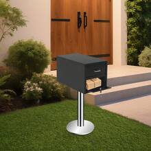 SanBouSi Post Mount Mailbox Heavy Duty Lockable Mail Box Metal Parcel Drop Box For House Outside - Parcel Drop Box - View 2