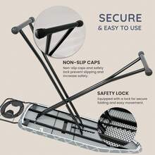 Stable Metal Ironing Board, Height Adjustable Foldable Design With Iron Rest - Multicolor - View 3