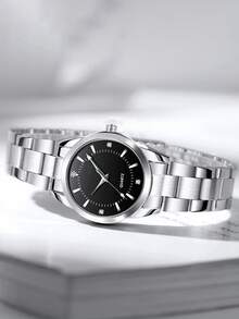 Alloy Strap Calendar Men's Watch, Single Watch Without Box, Suitable For Sports, Business, Casual Wear, Successful Individuals - Silver - View 5