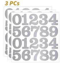 0,5/1/2 Pulgadas Pegatinas autoadhesivas de números en oro y plata, números de buzón de vinilo resistente al agua de 0,5-2 pulgadas, calcomanías decorativas del alfabeto para manualidades DIY, señal de dirección, taquilla y decoración de fiestas - Multicolor - Ver 13