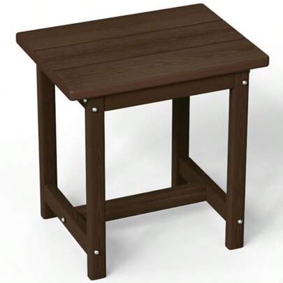 Mesa auxiliar para exteriores mesa auxiliar de HDPE mesas auxiliares Adirondack mesas auxiliares exteriores para patio porche cubierta piscina resistente a la intemperie café