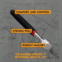 30英寸伸缩式磁性拾取工具，拉力15磅，带固定夹 - 多款式 - 查看 5